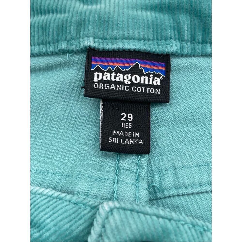 PATAGONIA Teal Green Fitted Corduroy Men’s Skinny Jeans Pants Size 29 Low Waist - Picture 4 of 15